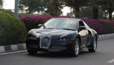 Bugatti Veyron replica su base Suzuki Swift: “supercar” da 85 CV