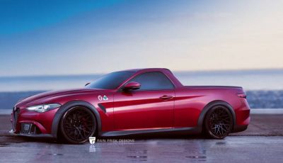 Alfa Romeo Giulia QV pick-up, il rendering