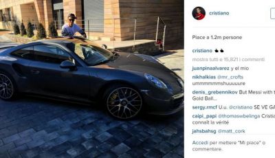 Cristiano Ronaldo festeggia il mancato Pallone d’Oro con una Porsche