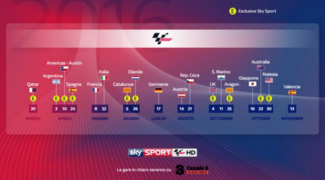 Calendario Motogp 16 Ufficiale Infomotori