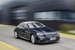 Mercedes-AMG S 65 Cabrio, Exterieur: Anthrazithblau exterior: anthracite blue, fabric soft top beige