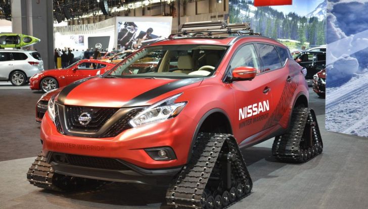 Nissan Winter Warriors, le Pathfinder, Murano e Rogue con i cingoli - Foto 2 di 5