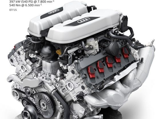 Audi R8 V10 plus motore