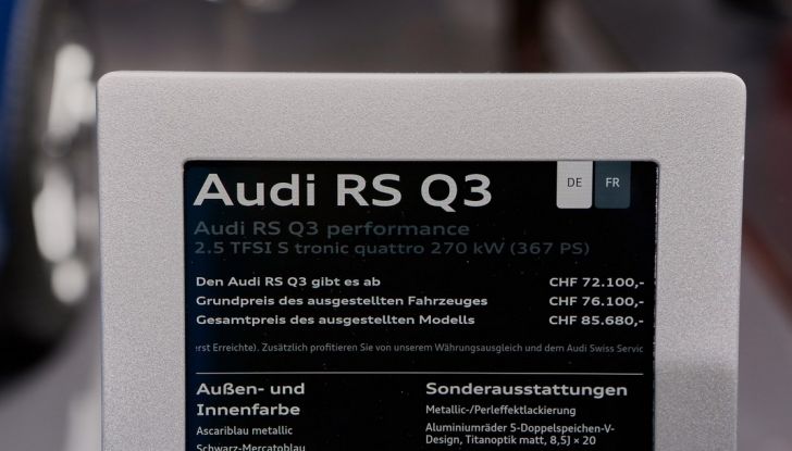 audi rs Q3 live ginevra 2016