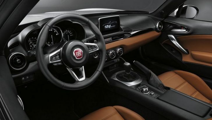 Fiat 124 Spider, interni raffinati.