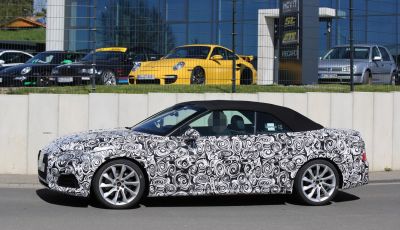 Audi S5 cabrio prime foto spia della scoperta tedesca
