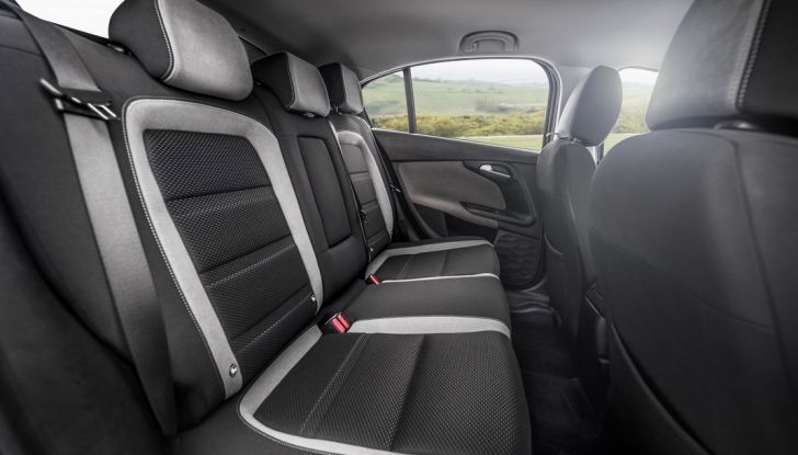 Fiat Tipo 5 porte, dettaglio interno sedili.