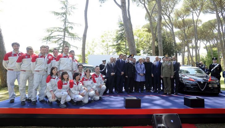 Consegna di nuovi modelli Alfa Romeo all'Arma dei Carabinieri