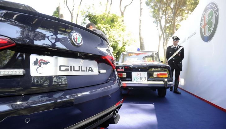Consegna di nuovi modelli Alfa Romeo all'Arma dei Carabinieri