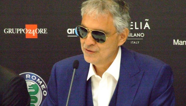 Andrea Bocelli presentazione Alfa Romeo