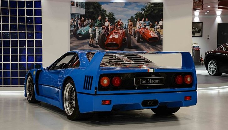 1992 ferrari f40 blue posteriore