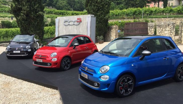 Fiat 500S, gamma colori.