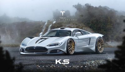 Tesla R45, la supercar elettrica in versione rendering