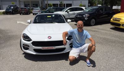 Fiat 124 Spider provata su strada in USA al suo debutto americano