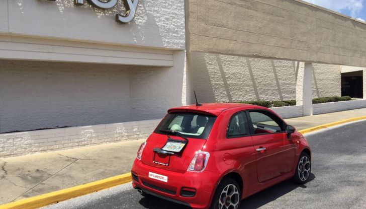 Fiat 500, prova su strada, posteriore laterale.