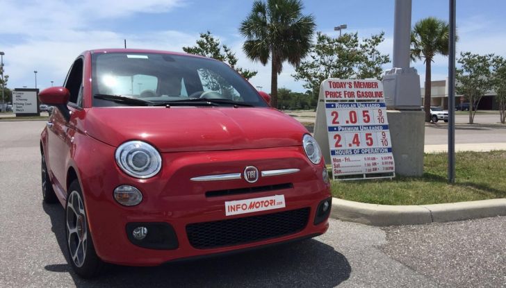 Fiat 500, prova su strada in Usa.