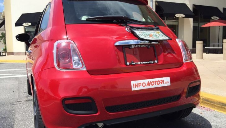 Fiat 500, prova su strada, posteriore.