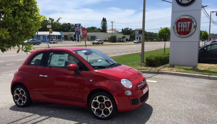 Fiat 500, prova su strada in Florida.