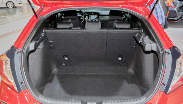 Nuova Honda Civic, bagagliaio.