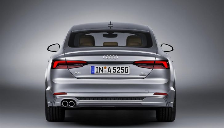 Nuove Audi A5 e S5 Sportback 2017 posteriore