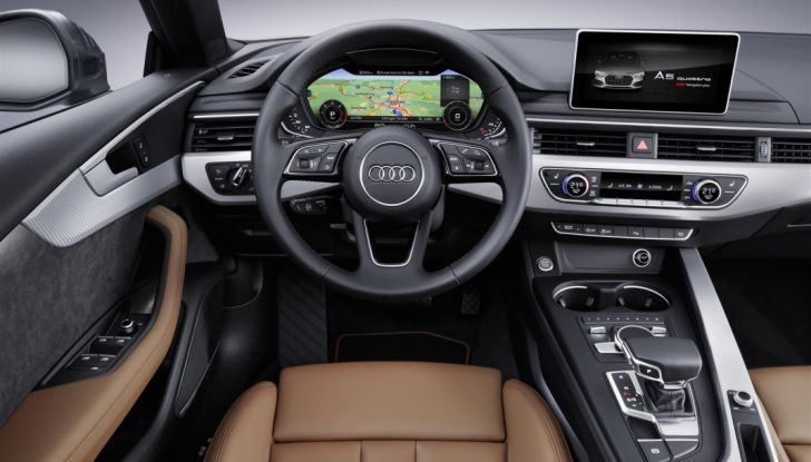 Nuove Audi A5 e S5 Sportback 2017 postazione di guida