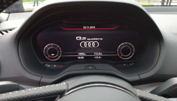 audi q2 prova su strada cruscotto