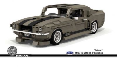 Eleanor Shelby Mustang GT500 di Fuori in 60 Secondi costruita in LEGO
