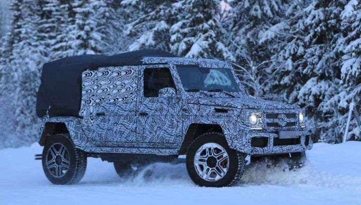 Mercedes Classe G500 4×4 Pickup prime immagini spia del prototipo - Foto 4 di 30