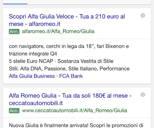 Alfa Romeo Giulia Veloce tua a 210 euro al mese, ma con 17.830 euro di anticipo e rata finale di 21.344 - Foto 11 di 11