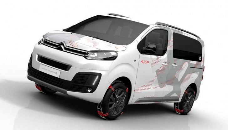 Citroen SpaceTourer 4X4 Ë Concept, vista 3/4 frontale laterale sinistra dal basso.