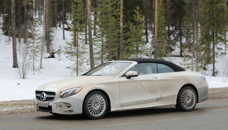 Mercedes Classe S Cabrio restyling, foto spia, design.