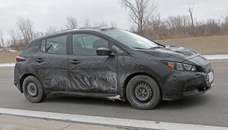 Nissan Leaf 2018, prime foto spia