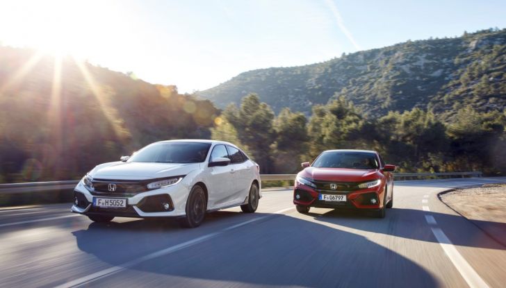 Civic Honda 2017, prova su strada.