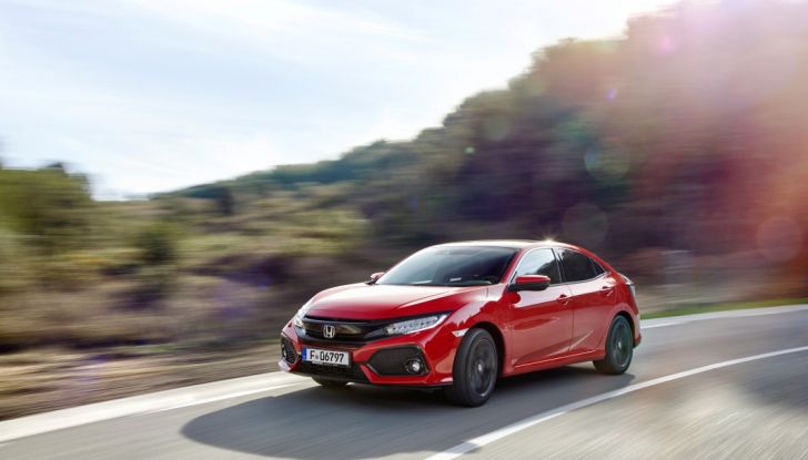 Prova su strada della nuova Civic Honda 2017.