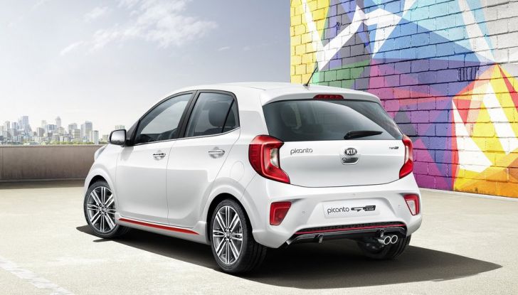 Nuova Kia Picanto, vista posteriore laterale.