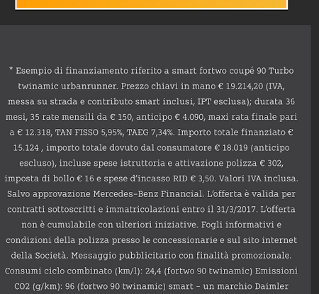 Smart fortwo turbo 90 CV da 150 euro e tassi da record al 5,95% (5)