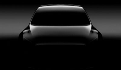 Tesla Model Y, rendering del crossover compatto elettrico