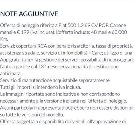 Fiat 500 in affitto con canoni da 199 per 1.2 POP a 276 euro per 500 Riva con Fiat Be Free - Foto 7 di 11