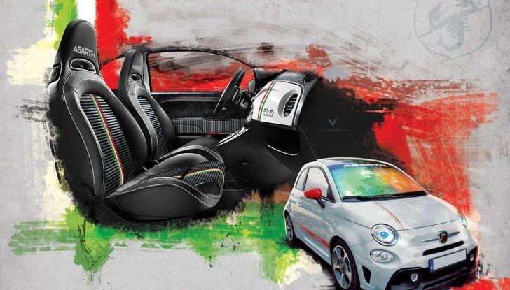 Fiat 500 Abarth 595 by Vilner, la piccola sportiva omaggia il tricolore - Foto 4 di 15