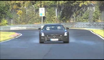 Mercedes SLS AMG BlackSeries video spia al Nurburgring