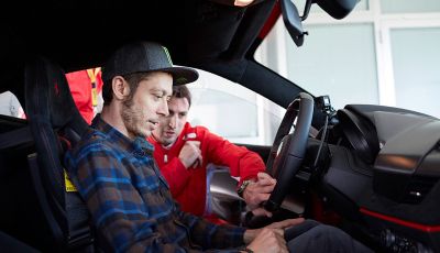 Valentino Rossi tester a Fiorano con la Ferrari 488 Pista