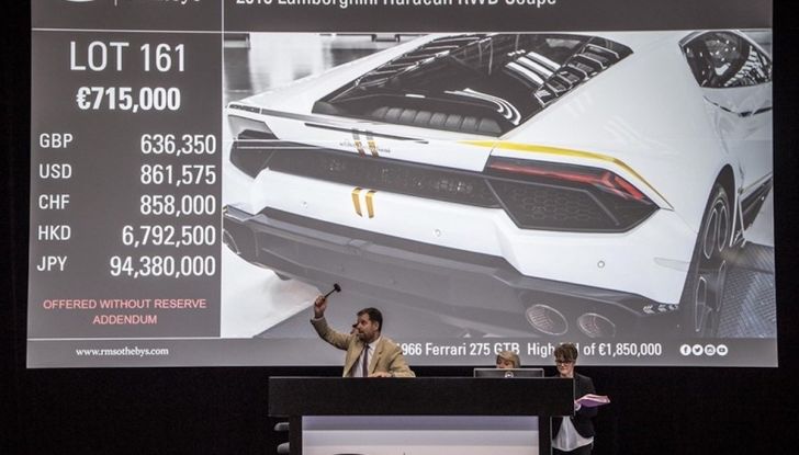 Lamborghini Huracán di Papa Francesco,  prezzo record di 715 mila euro - Foto 6 di 8