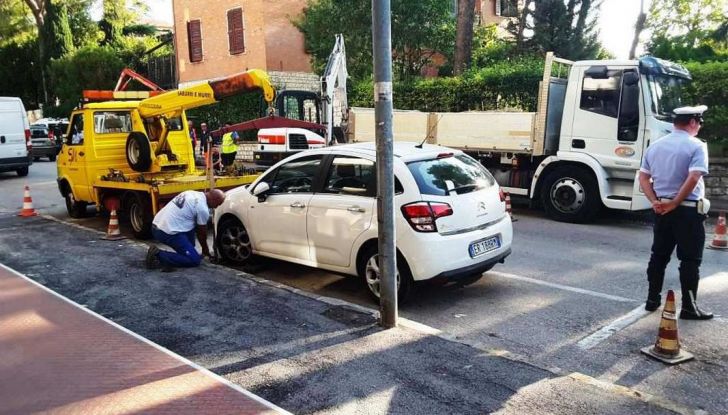 Multa per rimozione forzata auto