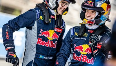 Timmy Hansen (Peugeot 208 WRX) abbastanza soddisfatto della performance a Riga