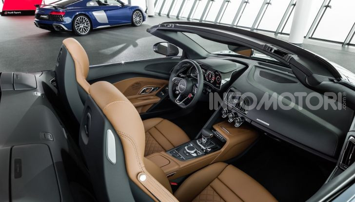 Nuova Audi R8 2019 Coupé e Spider: il V10 aspirato arriva a 620CV - Foto 12 di 30