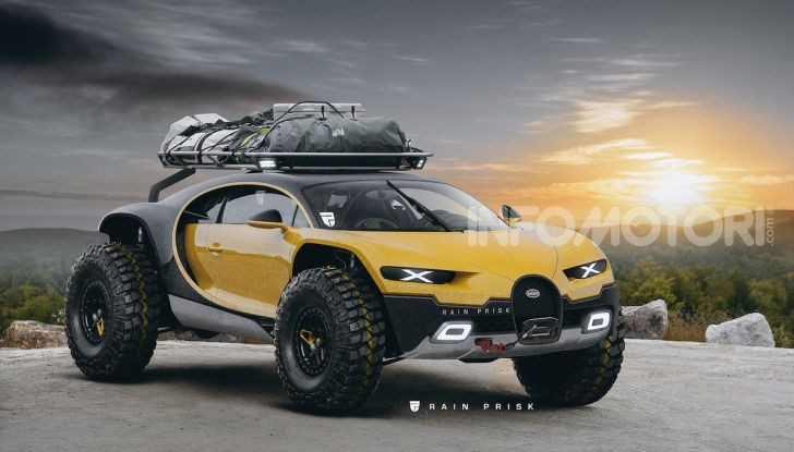 Bugatti Chiron Dakar: Rain Prisk sfida le leggi della fisica - Foto 1 di 9