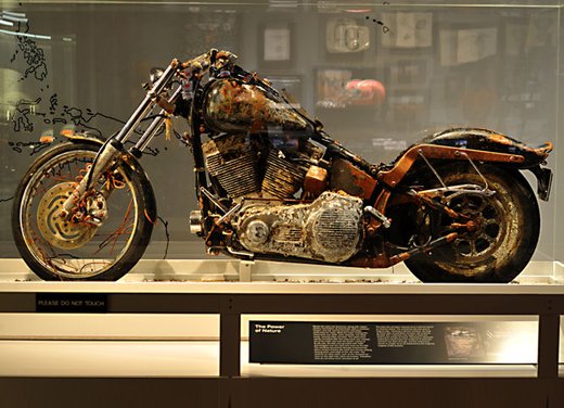 La Harley-Davidson sopravvissuta allo tsunami esposta al museo di Milwaukee