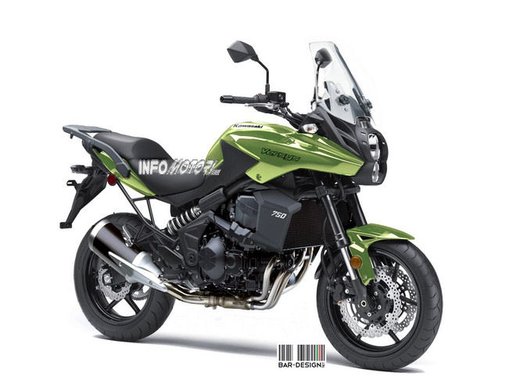 Kawasaki Versys 750: il rendering di Infomotori