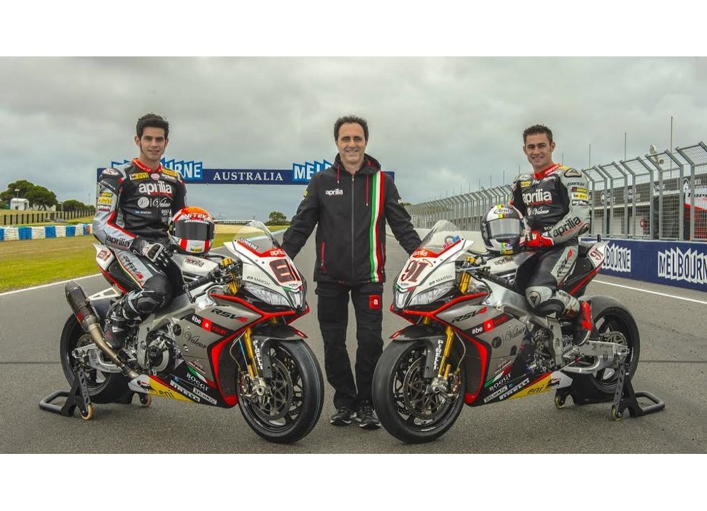 Aprilia presenta il team per il mondiale Superbike 2015