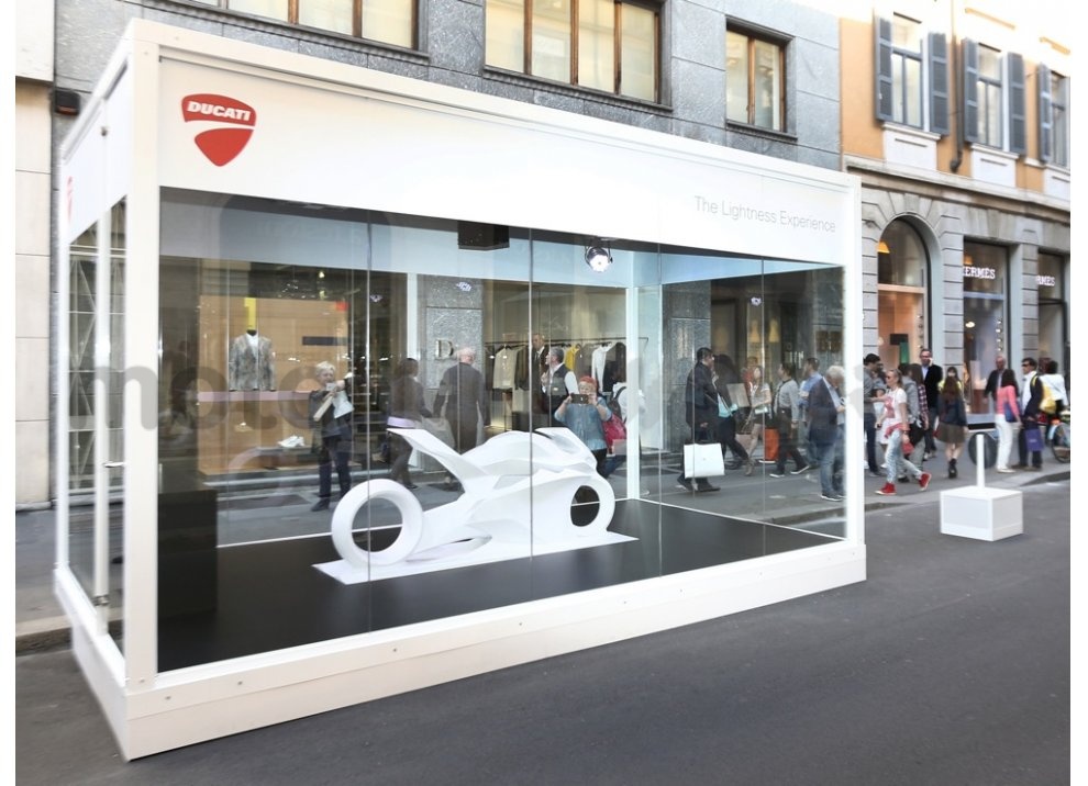 Ducati all’Audi City Lab a Milano in via Montenapoleone - Foto 3 di 4